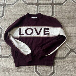 Spiritual Gangster XS LOVE Wool Blend Sweater Super Soft Crewneck